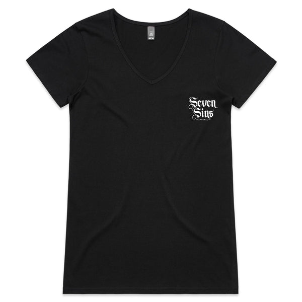 Shorty “Sin-tura” - AS Colour Bevel - Womens V-Neck T-Shirt