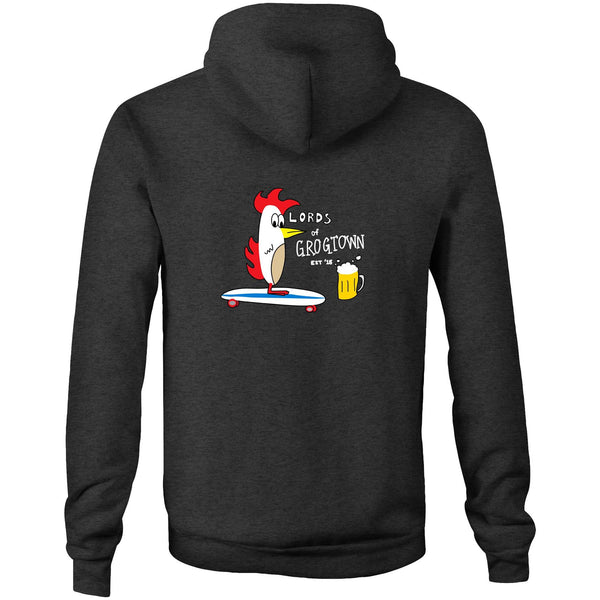 Lords of Grogtown “Skateboard” Colour logo AS Colour Stencil - Pocket Hoodie Sweatshirt