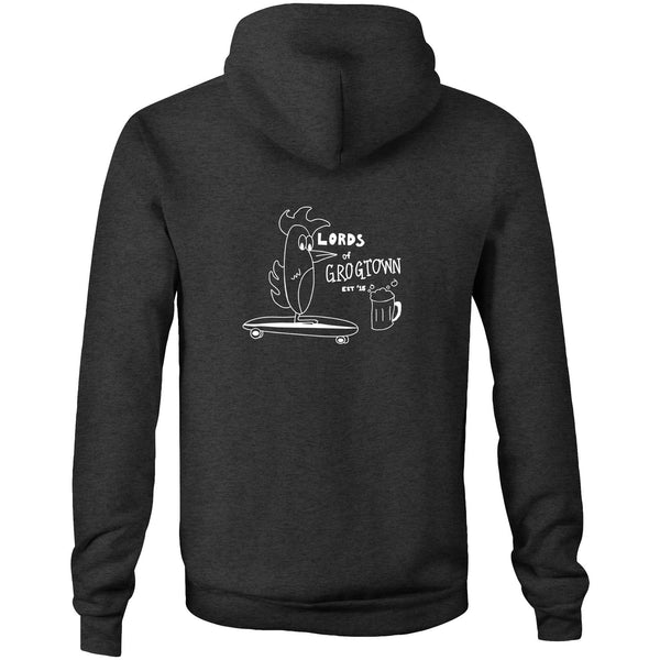 Lords of Grogtown “Skateboard” AS Colour Stencil - Pocket Hoodie Sweatshirt
