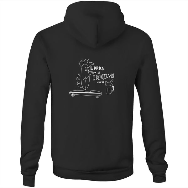 Lords of Grogtown “Skateboard” AS Colour Stencil - Pocket Hoodie Sweatshirt