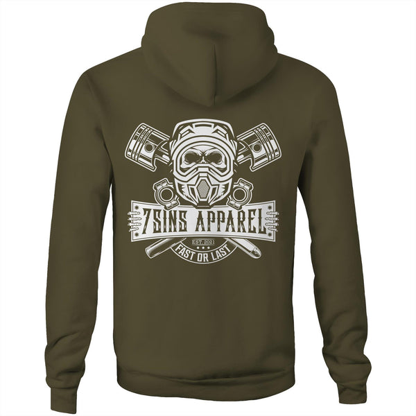 MX Skull - AS Colour Stencil - Pocket Hoodie Sweatshirt