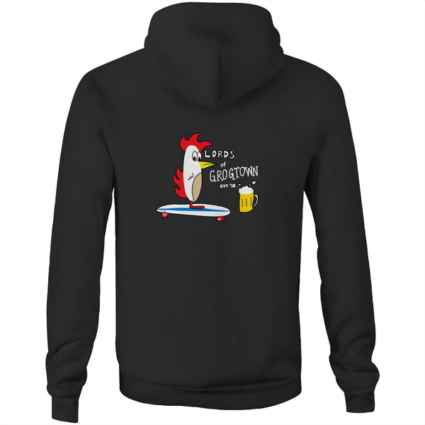 Lords of Grogtown “Skateboard” Colour logo AS Colour Stencil - Pocket Hoodie Sweatshirt