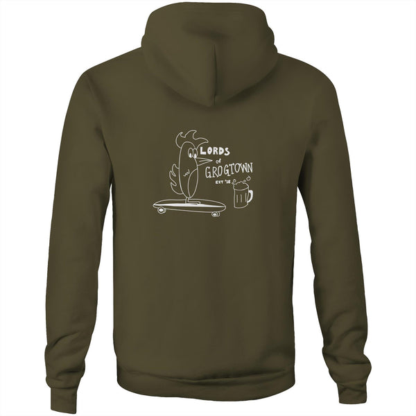 Lords of Grogtown “Skateboard” AS Colour Stencil - Pocket Hoodie Sweatshirt