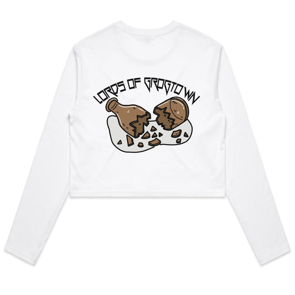 Lords of Grogtown “Bottle” AS Colour - Women's Long Sleeve Crop Tee