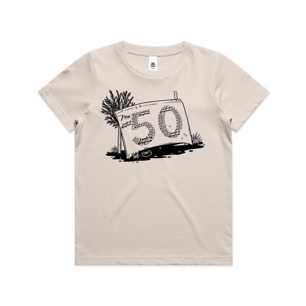 Lords of Grogtown - “Fifty years of Finke” - AS Colour - Youth Staple Tee - Black logo
