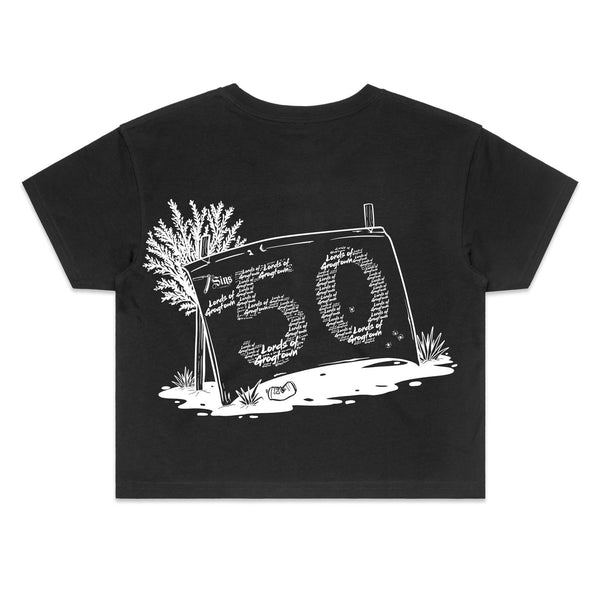 Lords of Grogtown - “Fifty years of Finke” - AS Colour - Women's Crop Tee