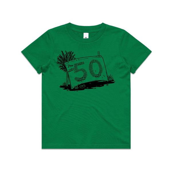 Lords of Grogtown - “Fifty years of Finke” - AS Colour - Youth Staple Tee - Black logo