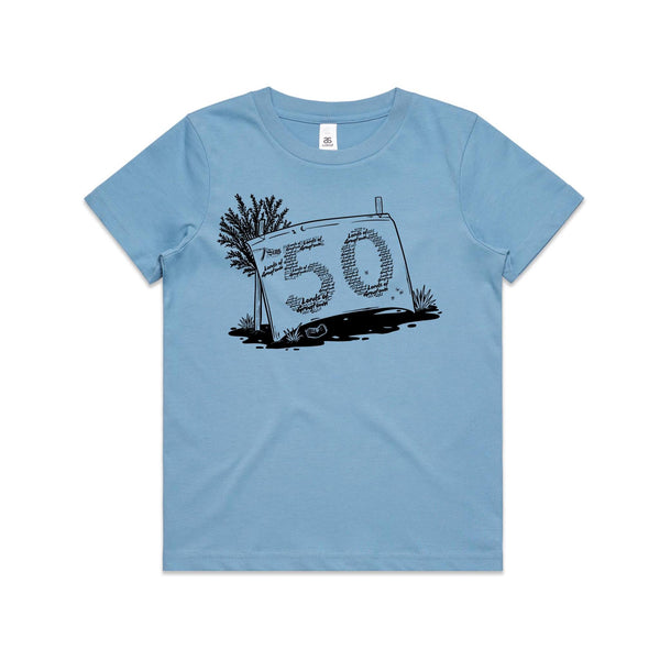 Lords of Grogtown - “Fifty years of Finke” - AS Colour - Youth Staple Tee - Black logo