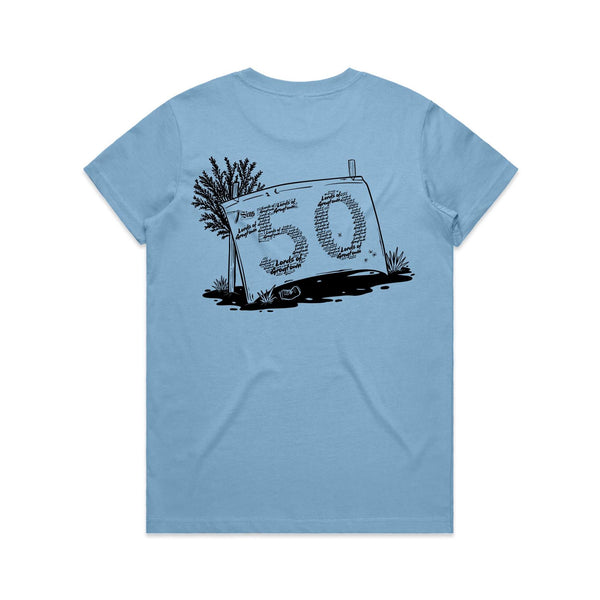 Lords of Grogtown - “Fifty years of Finke” - AS Colour Women's Maple Tee - Black Logo