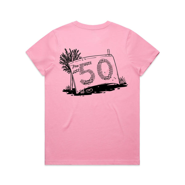 Lords of Grogtown - “Fifty years of Finke” - AS Colour Women's Maple Tee - Black Logo