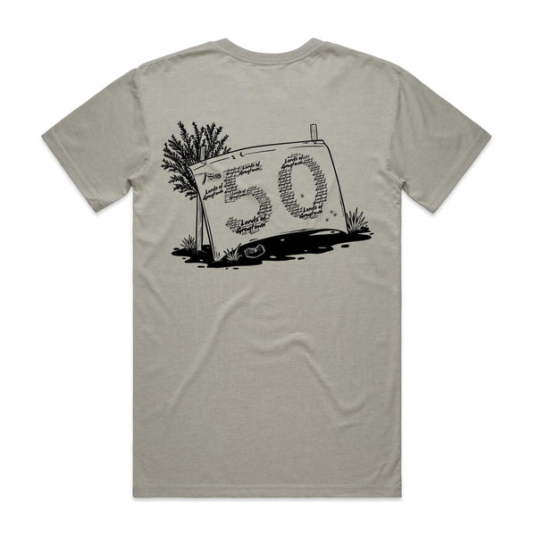 Lords of Grogtown - “Fifty years of Finke” - AS Colour Staple Tee - Black logo