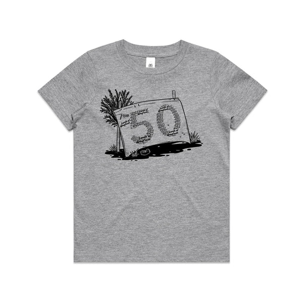 Lords of Grogtown - “Fifty years of Finke” - AS Colour - Youth Staple Tee - Black logo