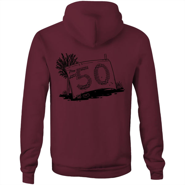 Lords of Grogtown - “Fifty years of Finke” - AS Colour - Stencil Hood - Black logo