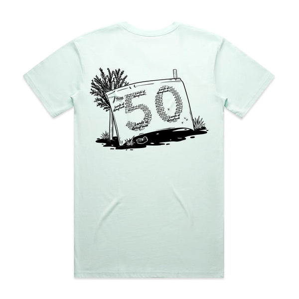 Lords of Grogtown - “Fifty years of Finke” - AS Colour Staple Tee - Black logo