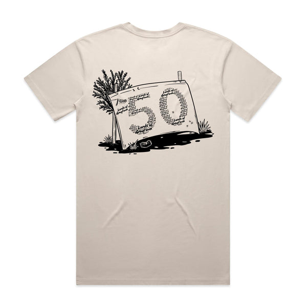 Lords of Grogtown - “Fifty years of Finke” - AS Colour Staple Tee - Black logo