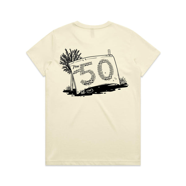 Lords of Grogtown - “Fifty years of Finke” - AS Colour Women's Maple Tee - Black Logo