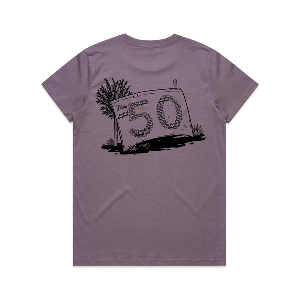 Lords of Grogtown - “Fifty years of Finke” - AS Colour Women's Maple Tee - Black Logo