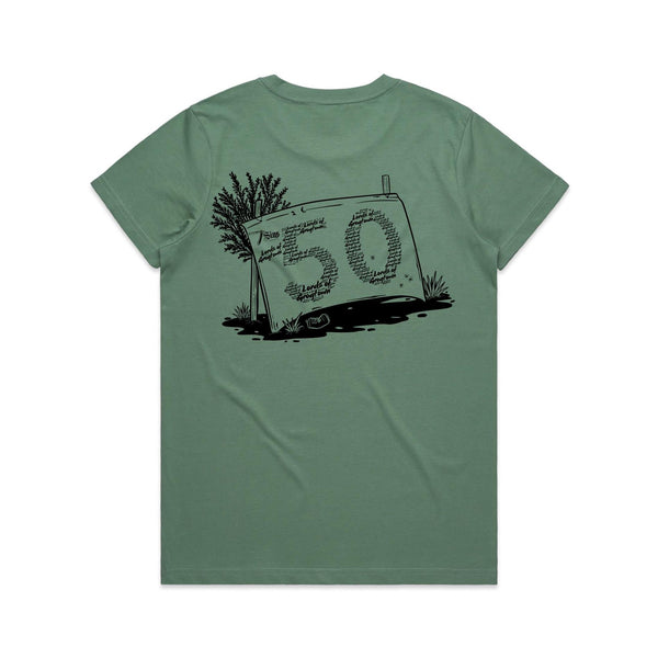 Lords of Grogtown - “Fifty years of Finke” - AS Colour Women's Maple Tee - Black Logo