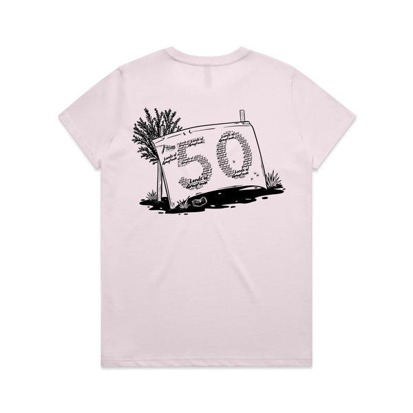Lords of Grogtown - “Fifty years of Finke” - AS Colour Women's Maple Tee - Black Logo