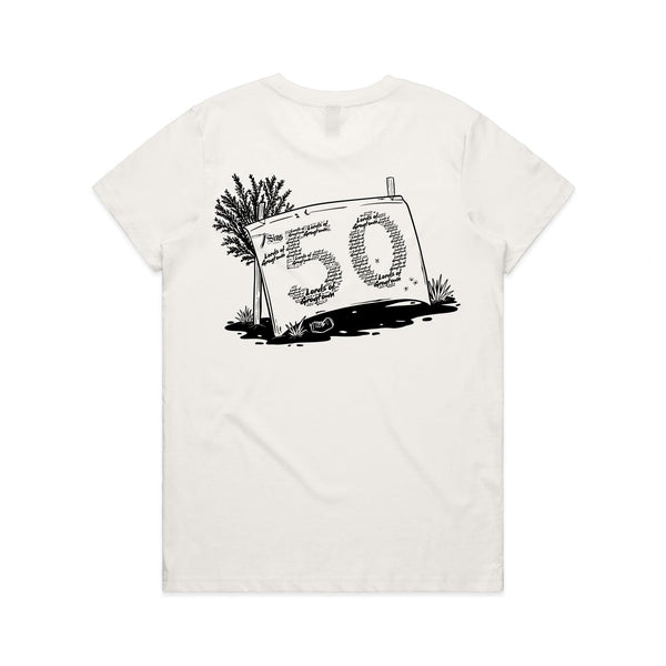 Lords of Grogtown - “Fifty years of Finke” - AS Colour Women's Maple Tee - Black Logo