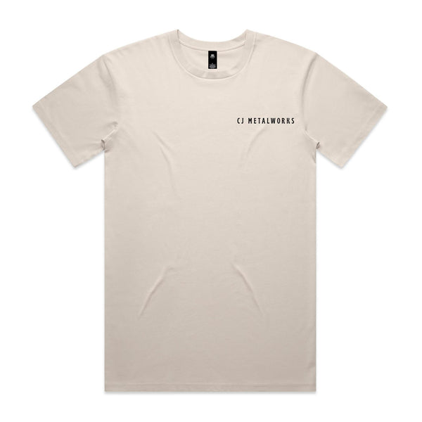 Men’s “CJ Metalworks” - Light coloured- AS Colour Staple Tee