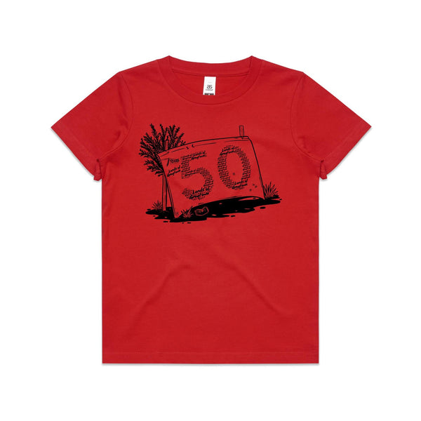 Lords of Grogtown - “Fifty years of Finke” - AS Colour - Youth Staple Tee - Black logo