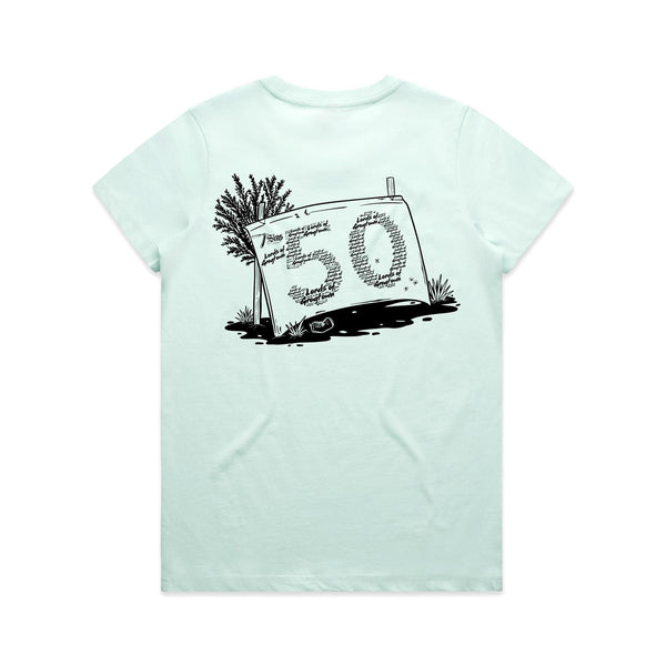 Lords of Grogtown - “Fifty years of Finke” - AS Colour Women's Maple Tee - Black Logo