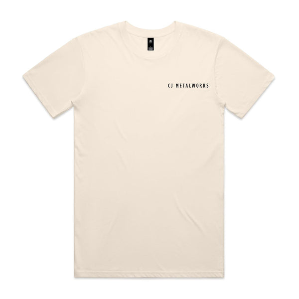 Men’s “CJ Metalworks” - Light coloured- AS Colour Staple Tee