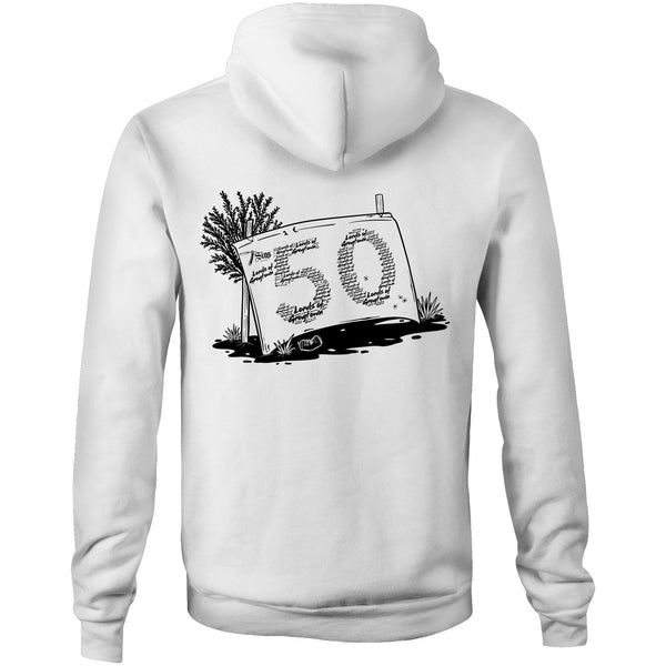 Lords of Grogtown - “Fifty years of Finke” - AS Colour - Stencil Hood - Black logo