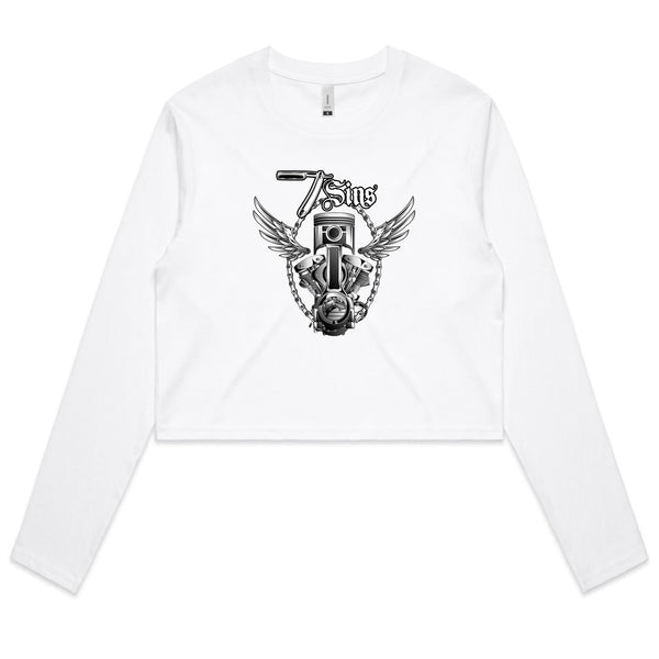 Women's "OG Panhead" Long Sleeve Crop Tee