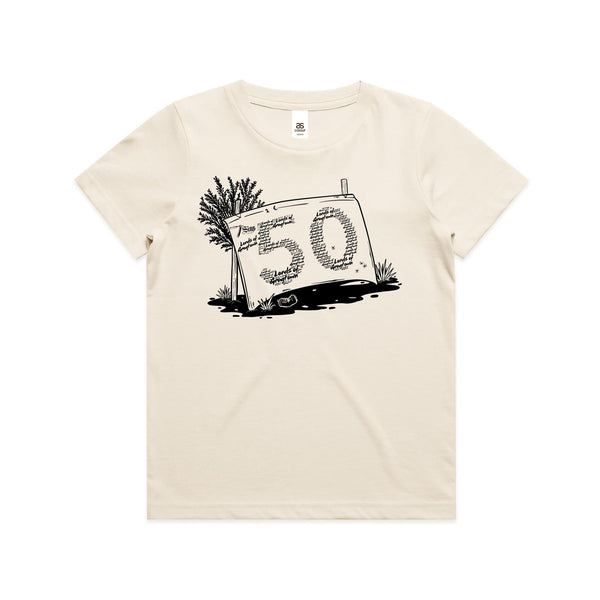 Lords of Grogtown - “Fifty years of Finke” - AS Colour - Youth Staple Tee - Black logo