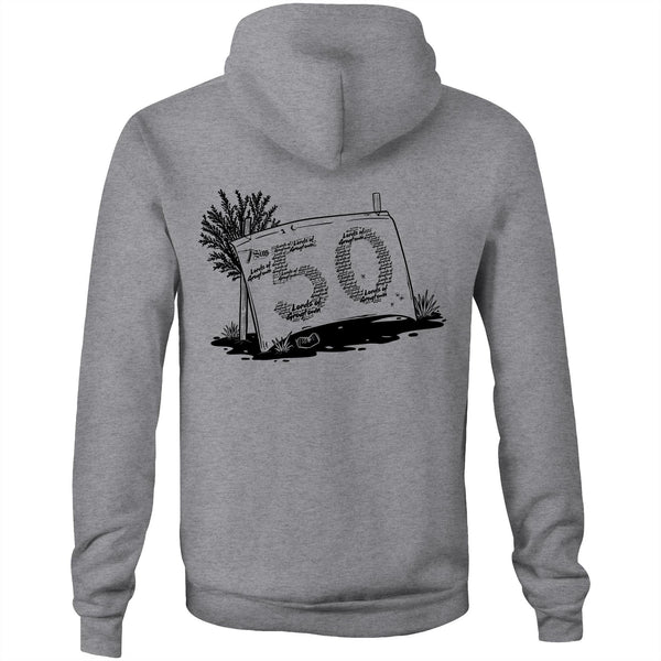 Lords of Grogtown - “Fifty years of Finke” - AS Colour - Stencil Hood - Black logo