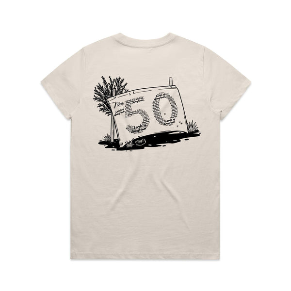 Lords of Grogtown - “Fifty years of Finke” - AS Colour Women's Maple Tee - Black Logo