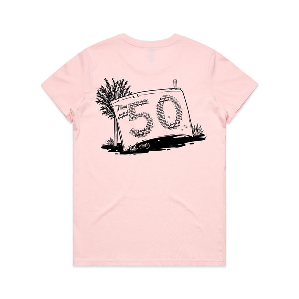 Lords of Grogtown - “Fifty years of Finke” - AS Colour Women's Maple Tee - Black Logo