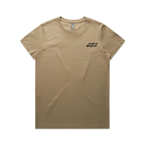 Lords of Grogtown - “Fifty years of Finke” - AS Colour Women's Maple Tee - Black Logo