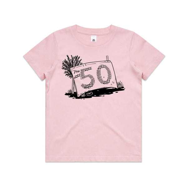 Lords of Grogtown - “Fifty years of Finke” - AS Colour - Youth Staple Tee - Black logo