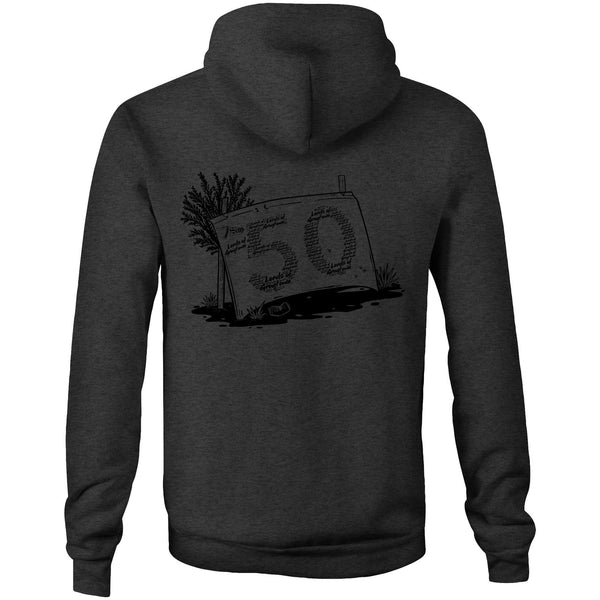 Lords of Grogtown - “Fifty years of Finke” - AS Colour - Stencil Hood - Black logo