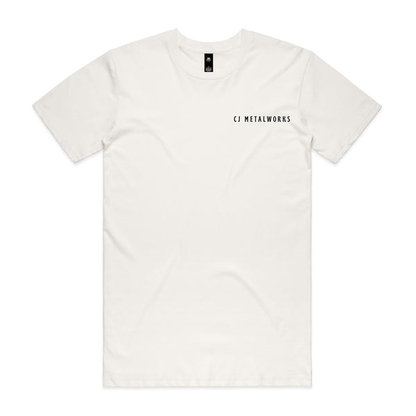 Men’s “CJ Metalworks” - Light coloured- AS Colour Staple Tee