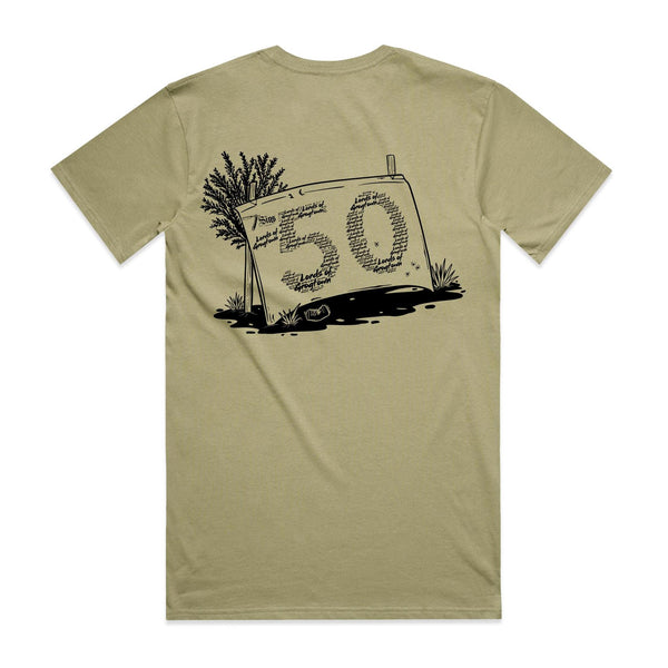 Lords of Grogtown - “Fifty years of Finke” - AS Colour Staple Tee - Black logo
