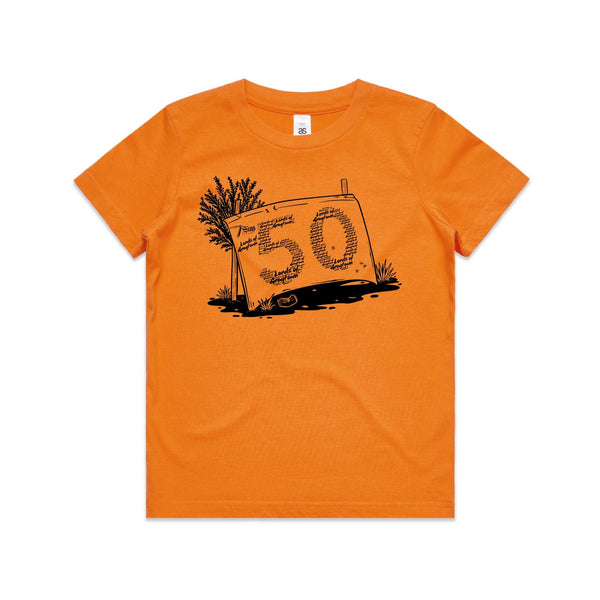 Lords of Grogtown - “Fifty years of Finke” - AS Colour - Youth Staple Tee - Black logo