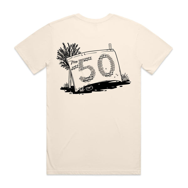Lords of Grogtown - “Fifty years of Finke” - AS Colour Staple Tee - Black logo